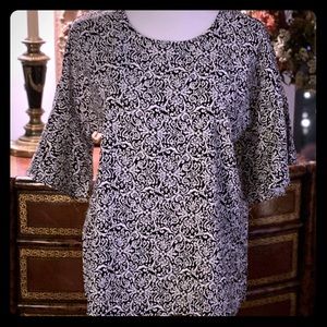 Ann Taylor Black & White Blouse / Top PL